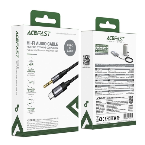 Aux Кабел Acefast J11 USB-C към 3,5mm мини жак 1m