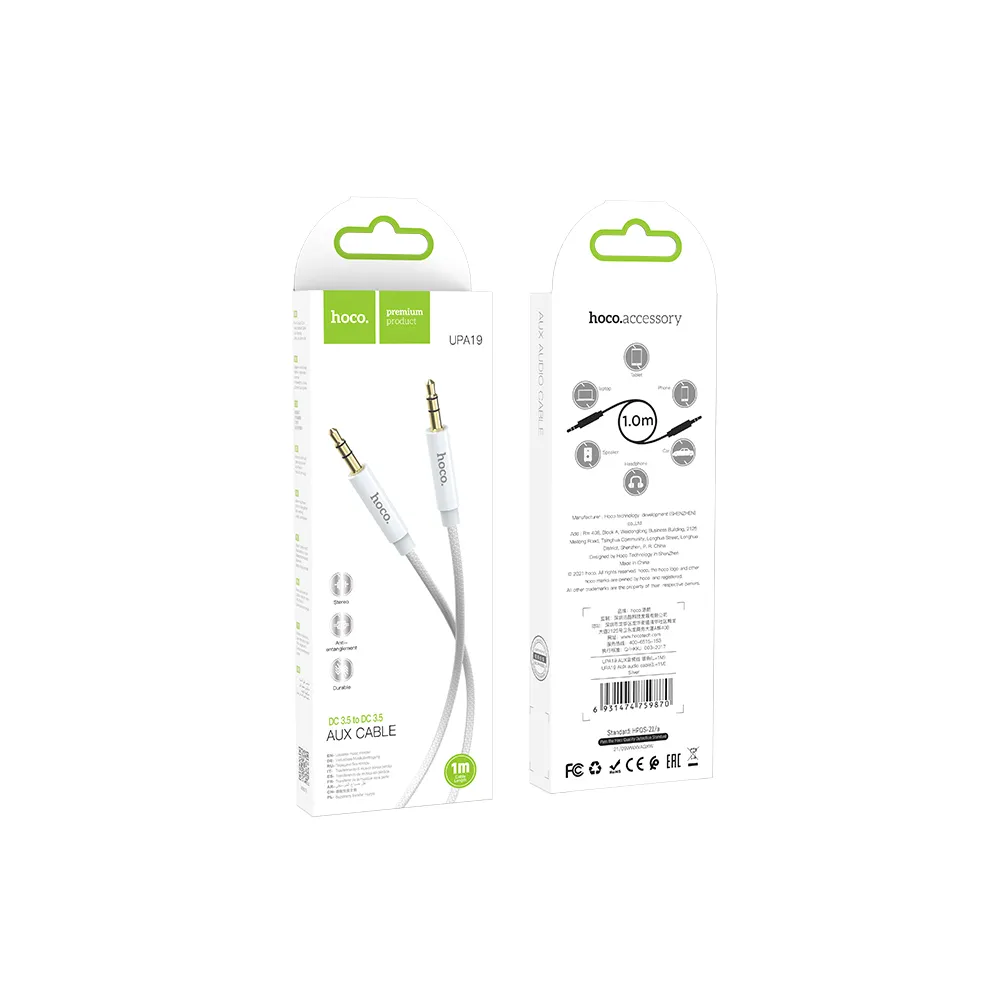AUX Cable HOCO 3.5mm JACK UPA19 1m 