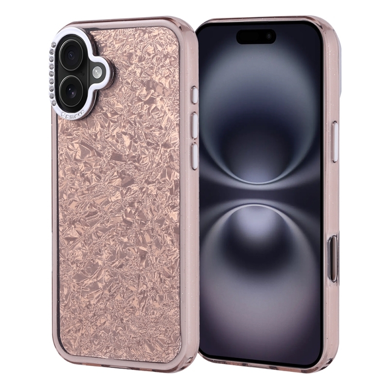 iPhone 16 Marble Glitter Case