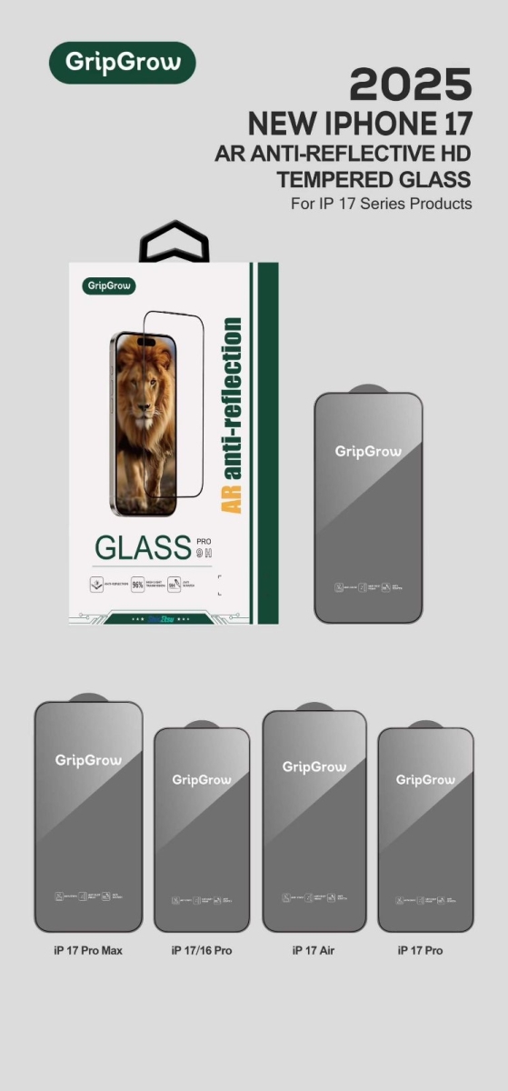 iPhone 16 Pro GRIP GROW HD 5D GLASS 