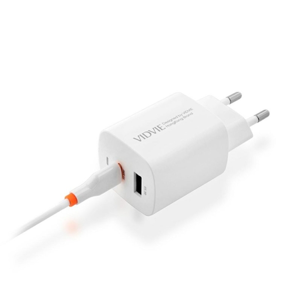 Зарядно устройство VIDVIE PLE248 220V 3A USB+Type C IP