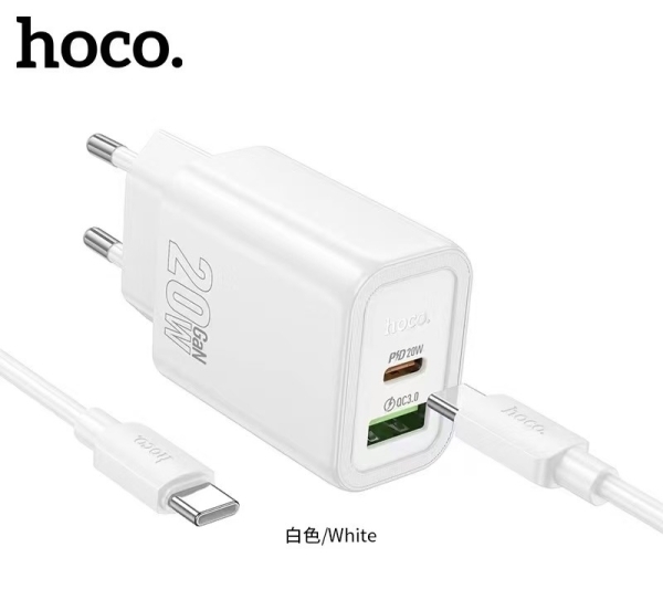 Charger HOCO N61 Type C to Type C 220V 20W