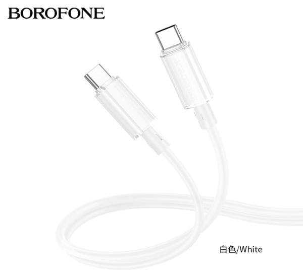 USB кабел BOROFONE BX112 Type C to Type C 60W 1m