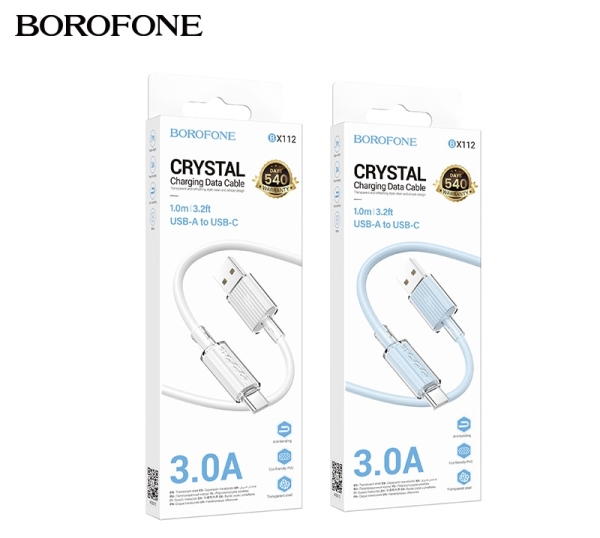 USB кабел BOROFONE BX112 USB to Type C 3A 1m