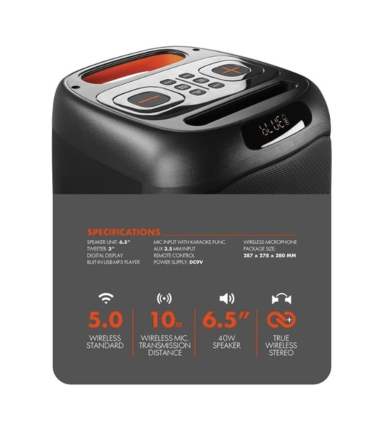 Powerway MIO 40 W Party Karaoke Bluetooth SPEAKER 