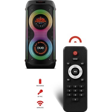 Powerway DUO XL 2X20 W Party Karaoke Bluetooth SPEAKER 