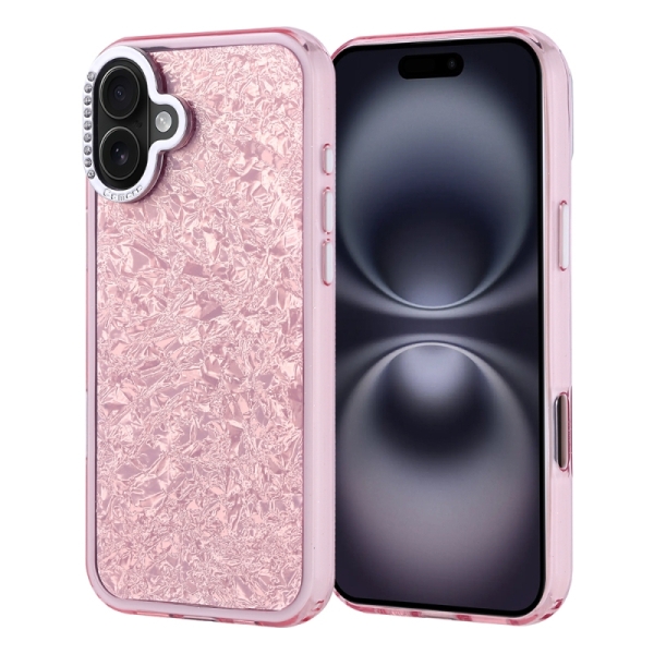 iPhone 16 Marble Glitter Case