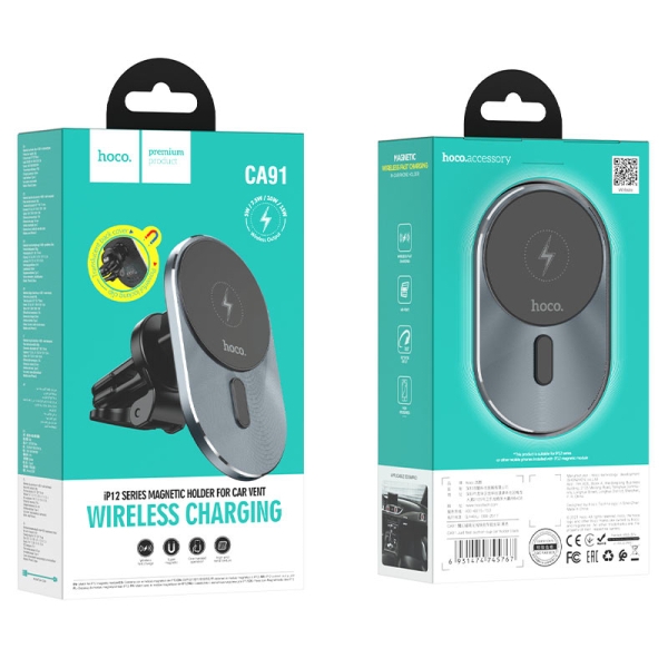 Магнитна стойка HOCO CA91 Wireless Fast Charger