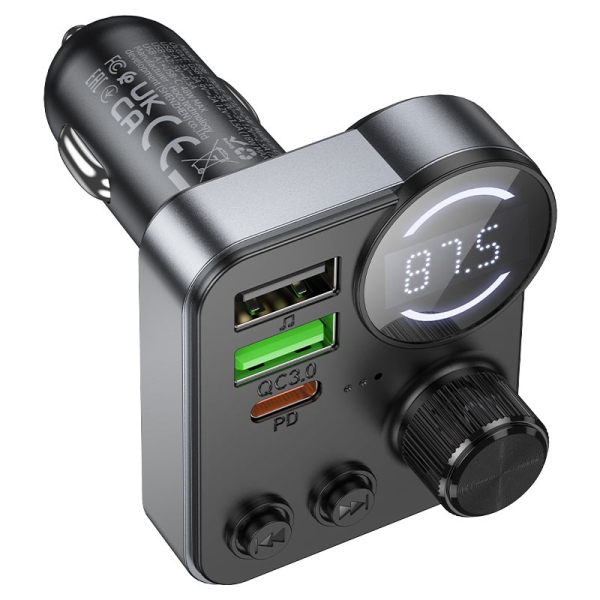 HOCO E86 Alegria 48W dual port PD30W+QC3.0 car BT FM transmitter