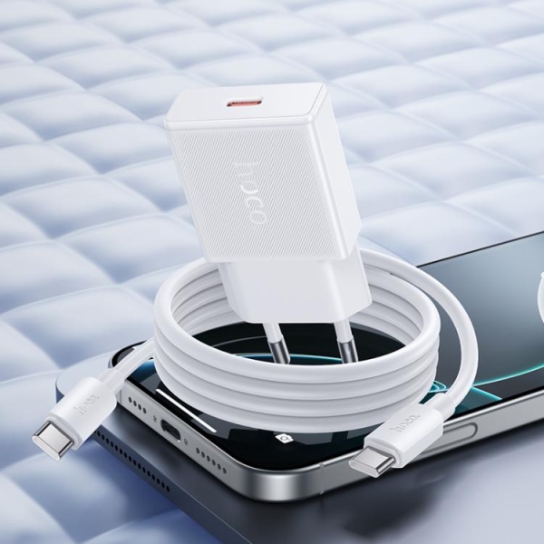 Зарядно устройство HOCO N74 Speed single-port PD25W ultra-thin charger set Type C to Type C