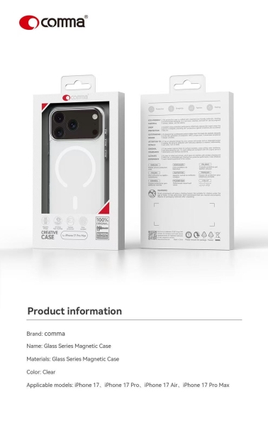 iPhone 17 Pro Comma GLASS SERIES MAGSAFE 