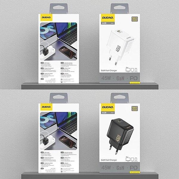 Накрайник адаптер Dudao 220V A28 45W USB-C