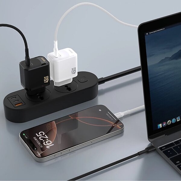 Накрайник адаптер Dudao 220V A28 45W USB-C