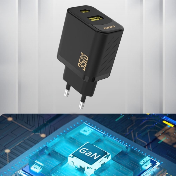 Накрайник адаптер Dudao 220V A27 35W USB-A, USB-C 