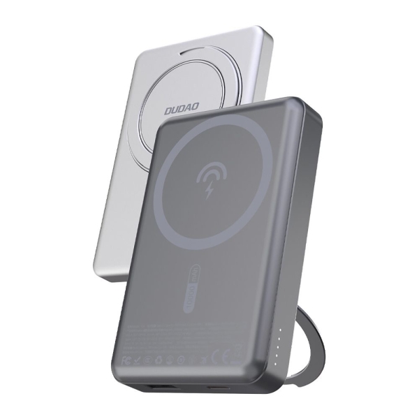 Външна батерия Dudao K28 10000mAh PD 22.5W MagSafe с метален корпус и стойка-пръстен 