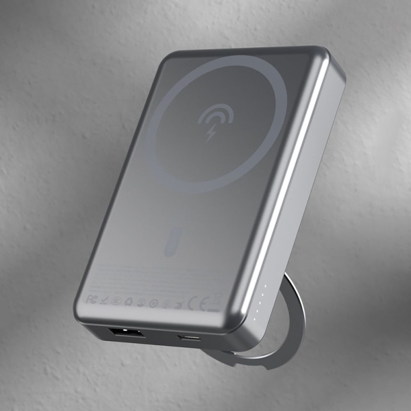Външна батерия Dudao K28 10000mAh PD 22.5W MagSafe с метален корпус и стойка-пръстен 