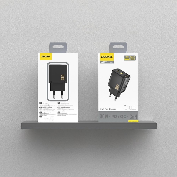 Накрайник адаптер 220W Dudao A27/30W USB-A, USB-C 