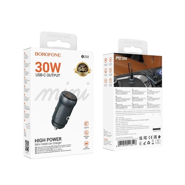 Авто зарядно Borofone BZ32 Type C PD 30W