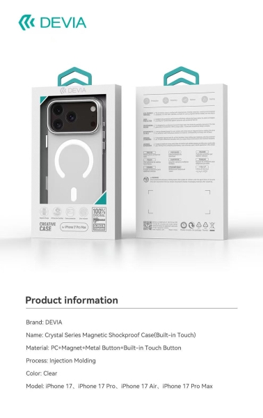 iPhone 18 Pro Max / iPhone 17 Pro Max DEVIA CRYSTAL SERIES 
