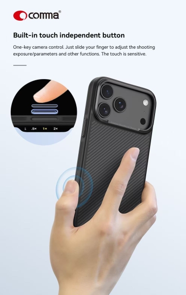 iPhone 18 Pro Max / iPhone 17 Pro Max Comma KEVLAR MAGSAFE SHOCKPROOF CASE