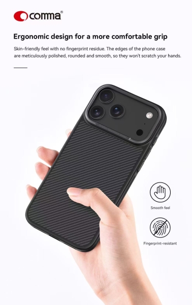 iPhone 18 Pro Max / iPhone 17 Pro Max Comma KEVLAR MAGSAFE SHOCKPROOF CASE
